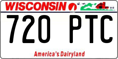 WI license plate 720PTC