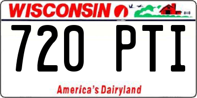 WI license plate 720PTI