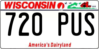 WI license plate 720PUS