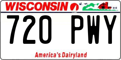 WI license plate 720PWY