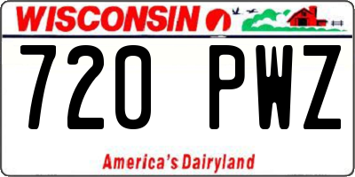 WI license plate 720PWZ