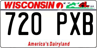 WI license plate 720PXB