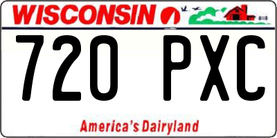 WI license plate 720PXC