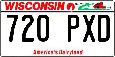 WI license plate 720PXD