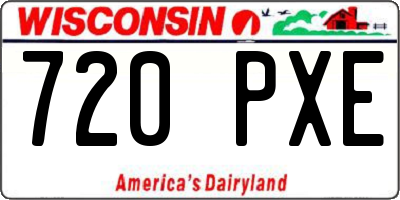WI license plate 720PXE