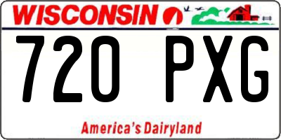 WI license plate 720PXG