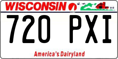 WI license plate 720PXI