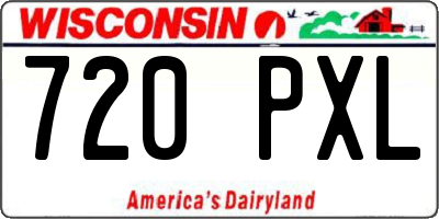 WI license plate 720PXL