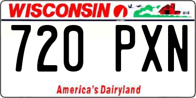 WI license plate 720PXN