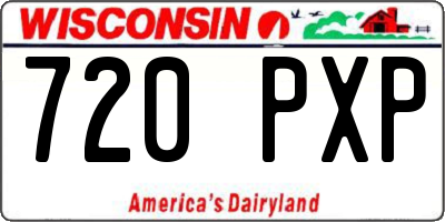 WI license plate 720PXP