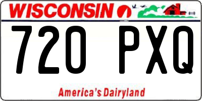 WI license plate 720PXQ