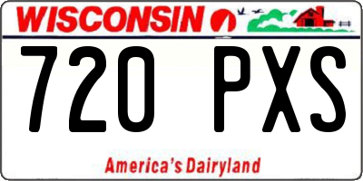 WI license plate 720PXS