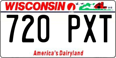 WI license plate 720PXT
