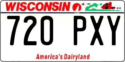 WI license plate 720PXY