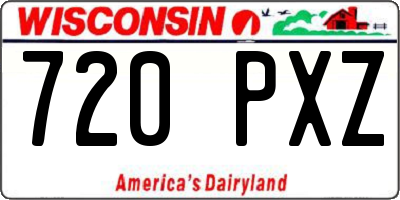 WI license plate 720PXZ