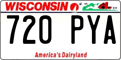 WI license plate 720PYA
