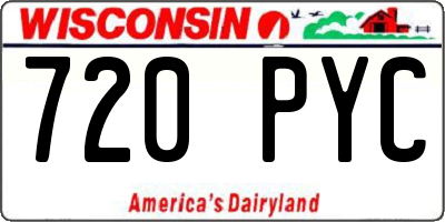WI license plate 720PYC