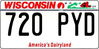 WI license plate 720PYD