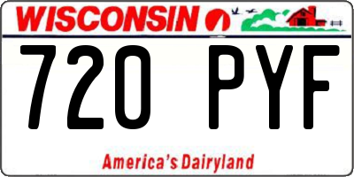 WI license plate 720PYF