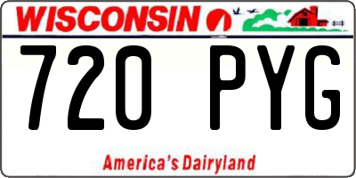 WI license plate 720PYG