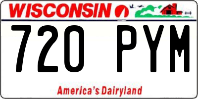 WI license plate 720PYM