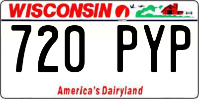 WI license plate 720PYP