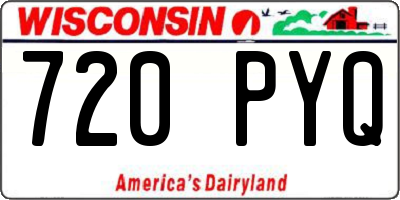 WI license plate 720PYQ