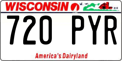 WI license plate 720PYR