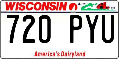 WI license plate 720PYU