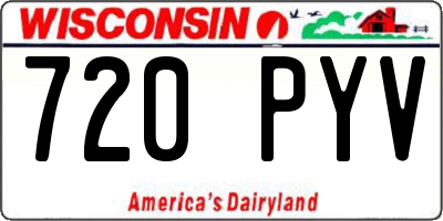 WI license plate 720PYV