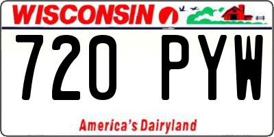 WI license plate 720PYW