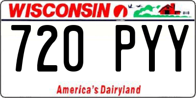 WI license plate 720PYY