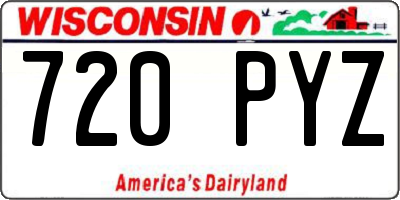 WI license plate 720PYZ