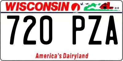 WI license plate 720PZA