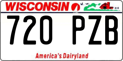 WI license plate 720PZB