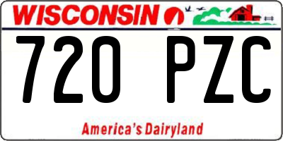 WI license plate 720PZC