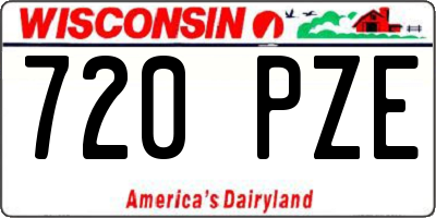WI license plate 720PZE