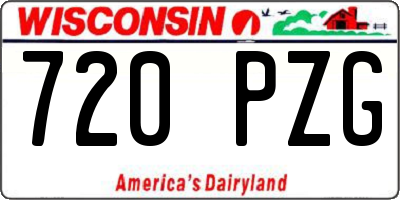 WI license plate 720PZG