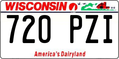 WI license plate 720PZI