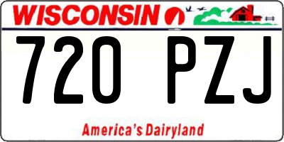 WI license plate 720PZJ