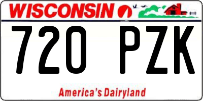 WI license plate 720PZK