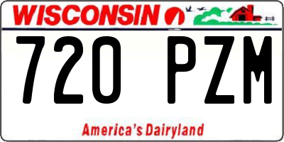 WI license plate 720PZM