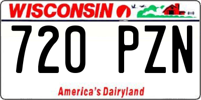 WI license plate 720PZN