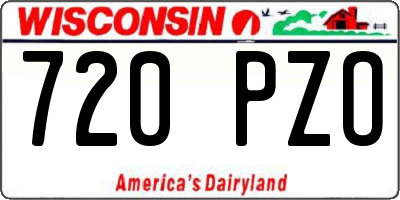 WI license plate 720PZO