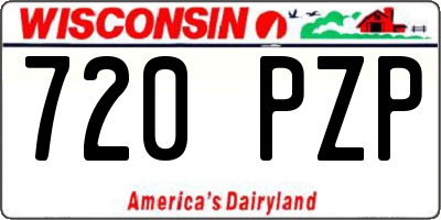 WI license plate 720PZP