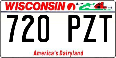 WI license plate 720PZT