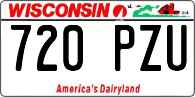 WI license plate 720PZU