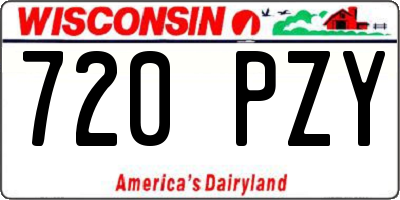 WI license plate 720PZY