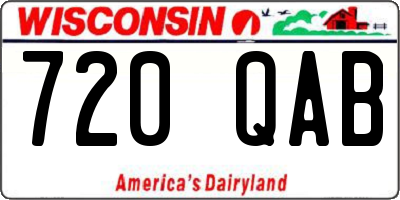 WI license plate 720QAB