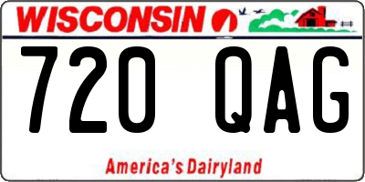 WI license plate 720QAG